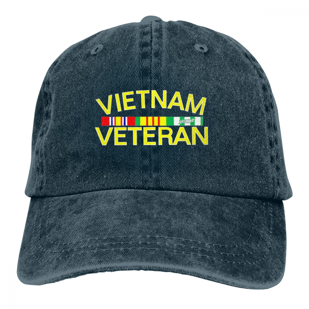 Vietnam Veteran Ribbon Casquette Deep Heather унисекс Мужские Женские джинсовые бейсболка с ремешком