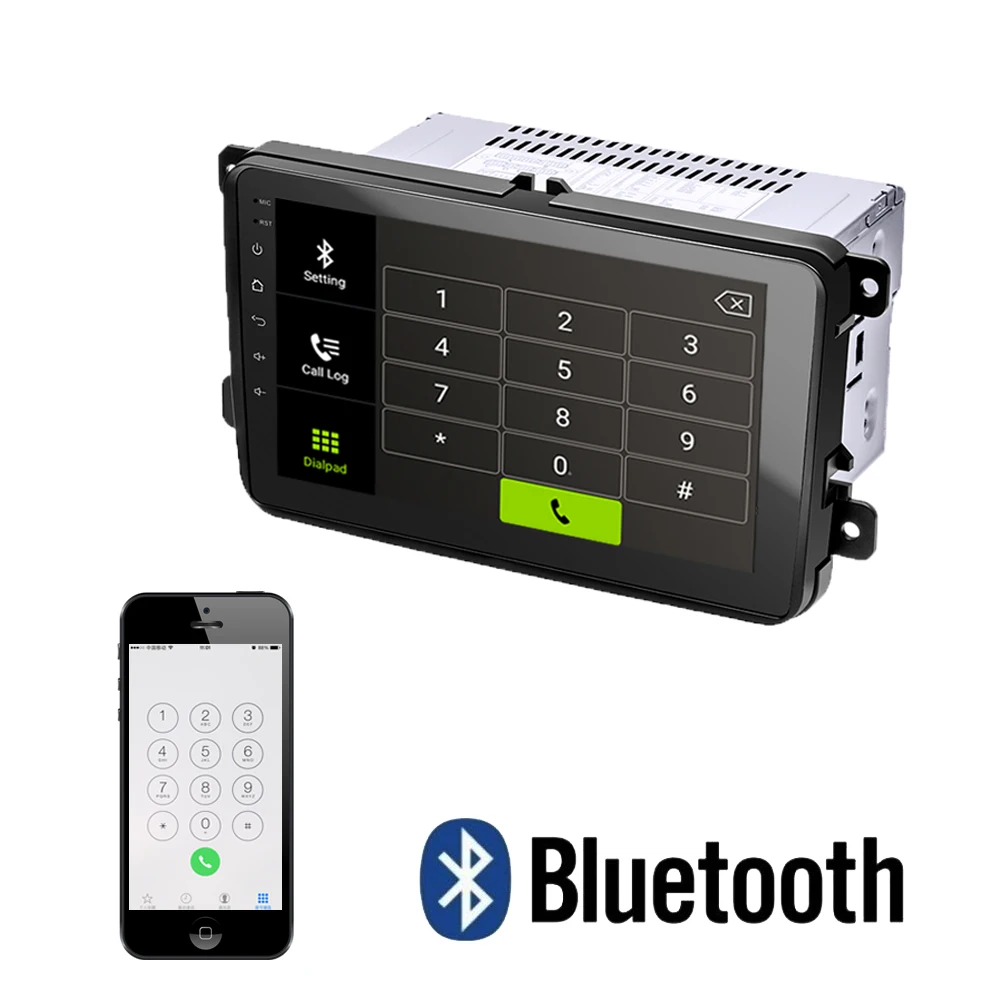 Podofo Android 6 0 автомобильный радиоприемник 8 &quot2din DVD 1024x600 gps навигация емкостный Bluetooth