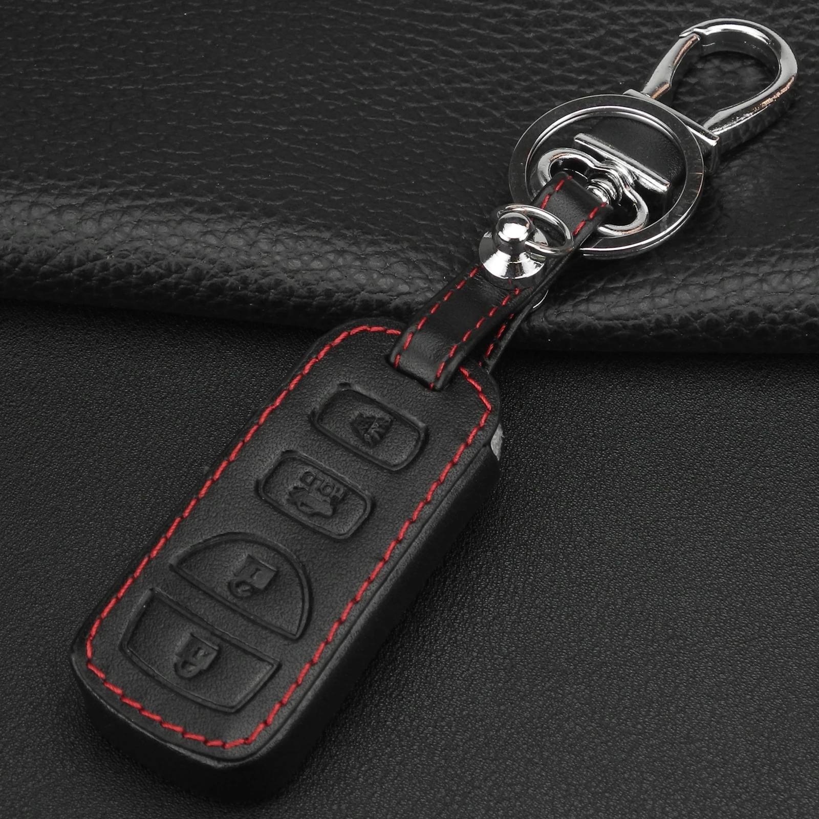 Jingyuqin 4 кнопки смарт пульт Кожаный Автомобильный ключ чехол для Nissan Altima Maxima Armada 35OZ