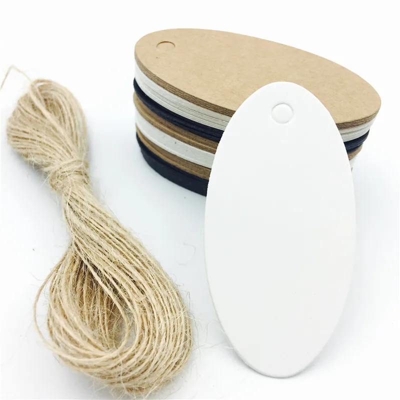 100 шт./лот белый черный коричневый крафт-бумага бирки сделай сам мини пищевая