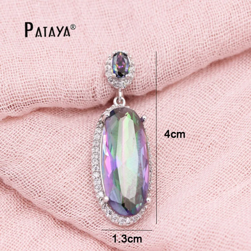 PATAYA африканские бриллианты настоящие белые золотые розовые красные Овальные