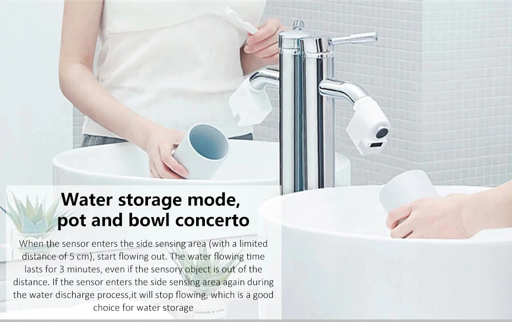 Xiaomi Zajia индукционный водосберегающий перелив смарт-кран датчик инфракрасного энергосберегающего устройства для воды кухонный кран с форсункой