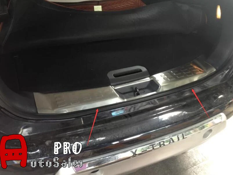 Для Nissan Rogue (X-trail) 2014-15 16 Задний Внешний и внутренний бампер из нержавеющей стали