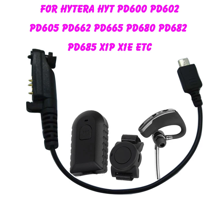 Беспроводная Bluetooth гарнитура для рации Hytera HYT PD600 PD602 PD605 PD662 PD665 PD680 PD682|Запчасти и