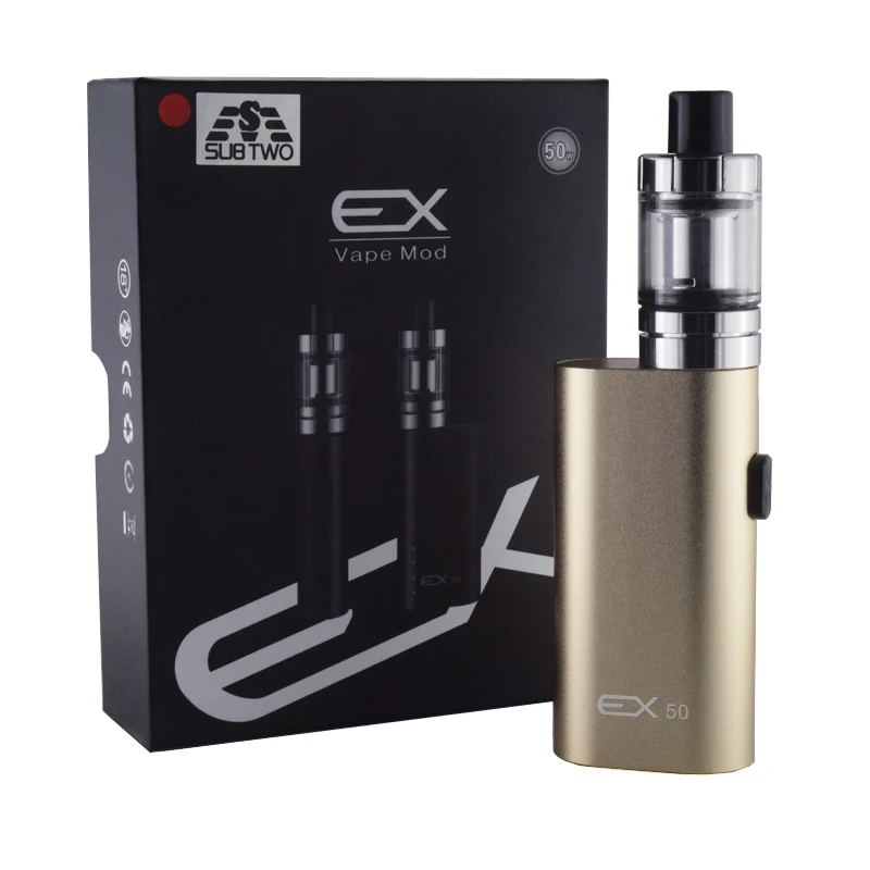 

Original EX 50 50W Box Mod vape kit Vape pen 2000mAhE-Cigarette kits 2ml Atomizer Tank Electronic Cigarette Vaporizer Vapor kit