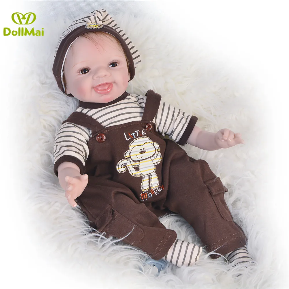 

Bebe Doll Reborn 22inch 55cm new silicone reborn baby dolls for girls child gift fake baby newborn doll poupee Rebon