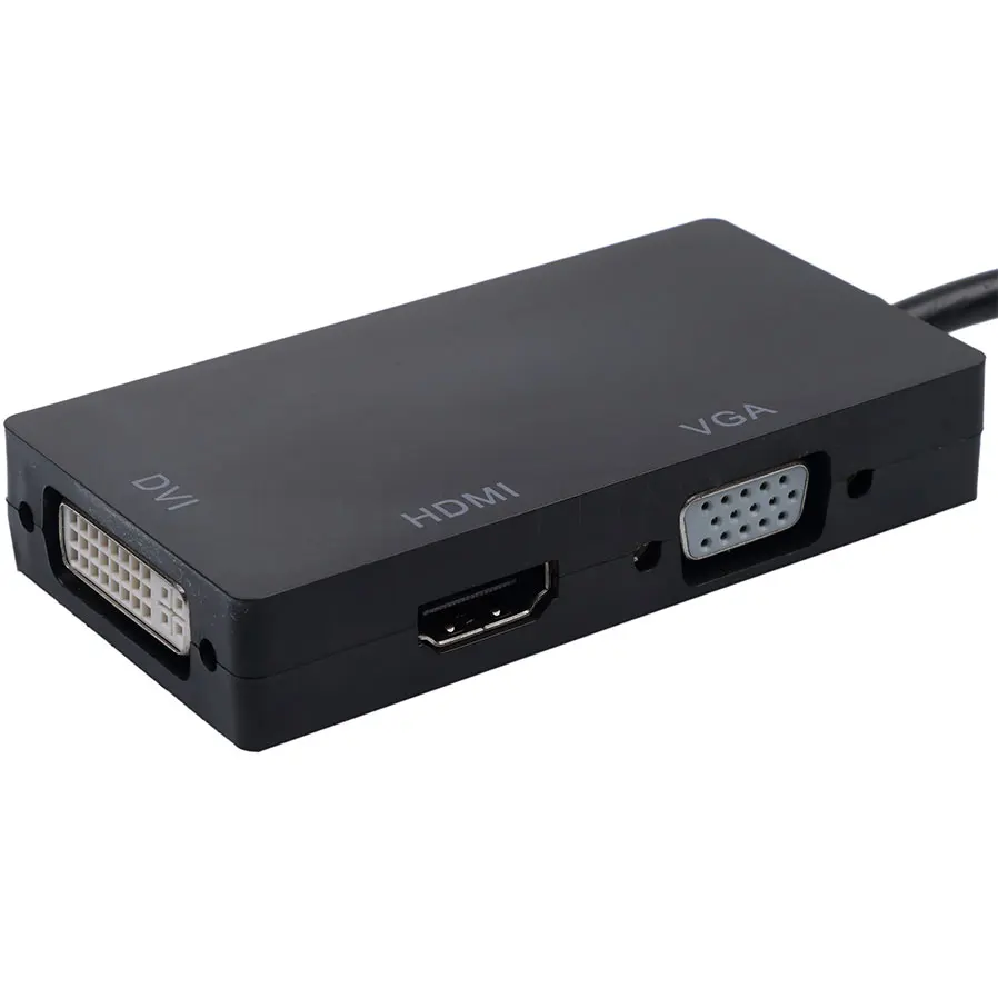 3 в 1 Мини Дисплей Порты и разъёмы мужчина к совместимому с HDMI VGA DVI переходник