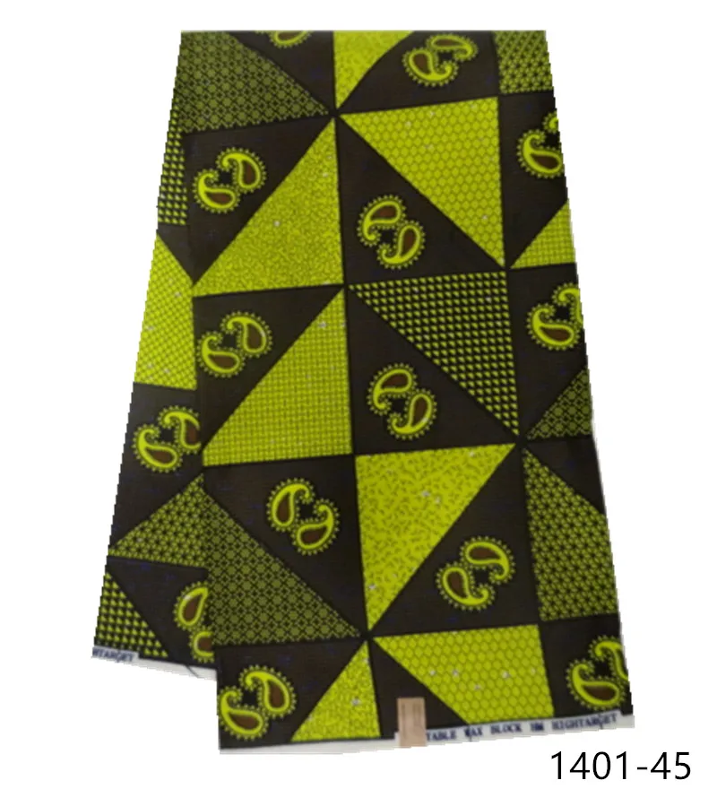 African wax fabric polyester high quality Embroidery real wax african ankara wax prints for dress free shipping 1401-36
