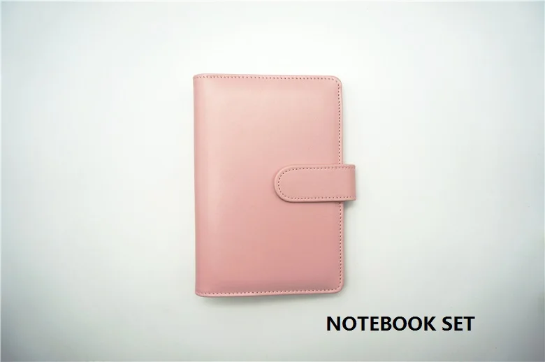 Записная книжка filofax из искусственной кожи со спиральными листочками многоразового использования, Дневник для путешествий, планировщик, блокнот, папка, A5, A6, студенческий прекрасный подарок - Цвет: Pink Notebook A6