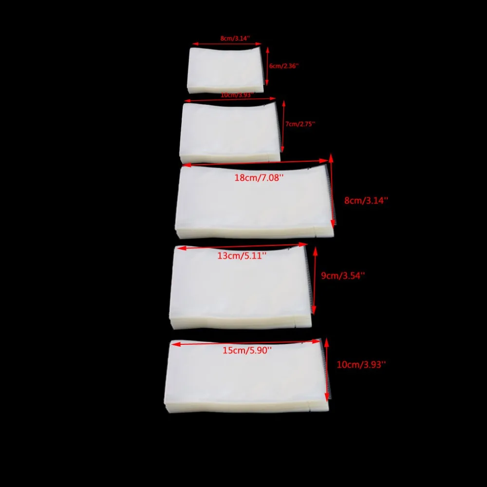 

100Pcs Food Vacuum Bag Storage Sealer Space Packing Commercial Food Saver 5 Size