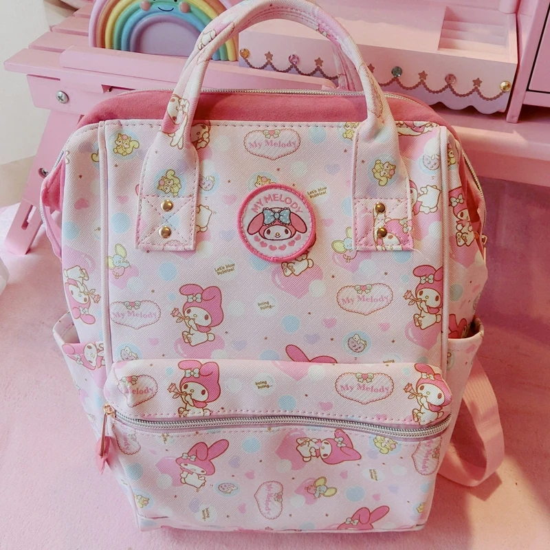 Милый Оригинальный рюкзак My Melody из мультфильма школьный ранец