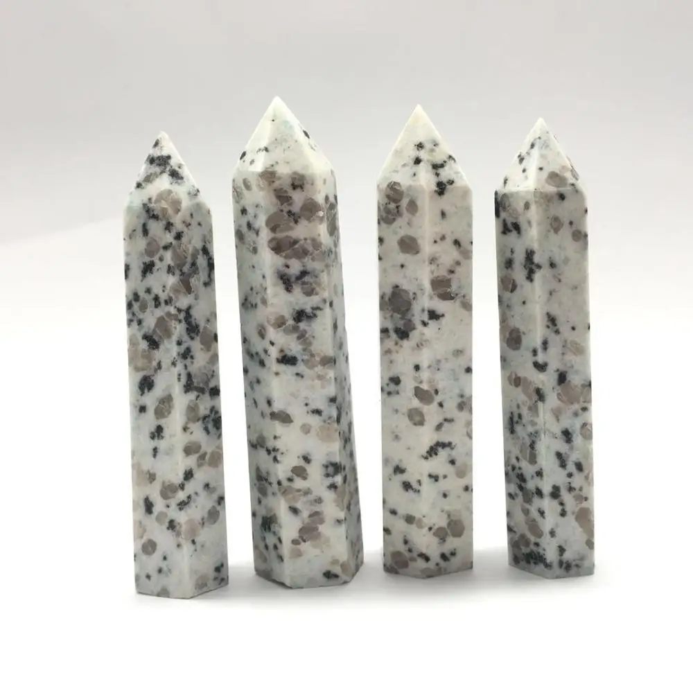 

Natural white quartz crystal wand point reiki healing as gift