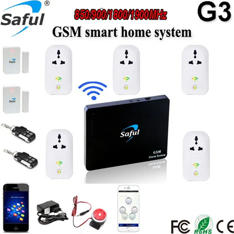 Saful автоматизации &quotумный дом&quot охранная сигнализация G3 gsm sms с android/ios app