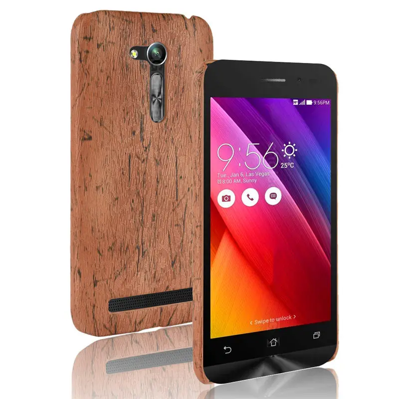 Чехол для Asus Zenfone Go ZB452KL Жесткий из поликарбоната и искусственной кожи с