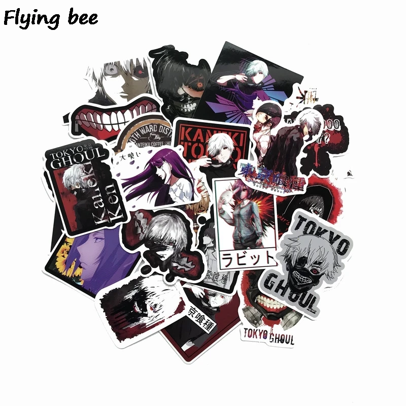 Flyingbee 52 шт. аниме граффити наклейки s для детей DIY чемодан ноутбук скейтборд