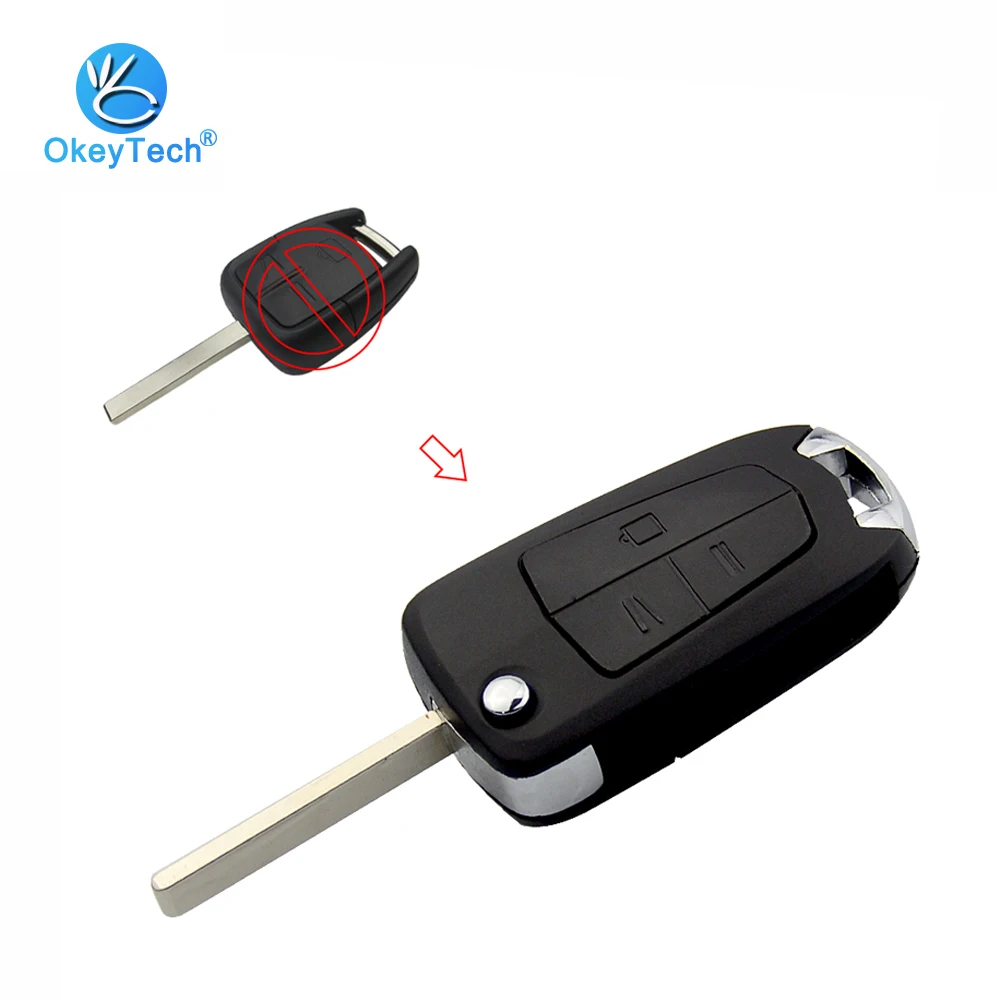 OkeyTech модифицированный откидной складной чехол для автомобильного ключа Fob 3