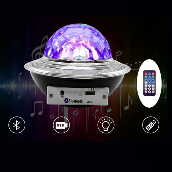 Bluetooth динамик хрустальный шар сценический светильник 15 Вт Музыка RGB светодиодный