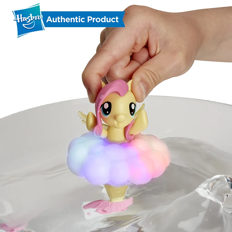 Hasbro, игрушка My Little Pony, радужные огни, Флаттершай, плавающая водная игрушка, морская фигурка с подсветкой для детей в возрасте от 3 лет и старше