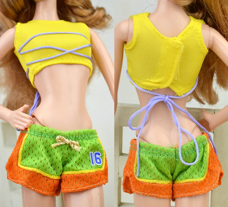 Топ + шорты новинка 2016 г. желтый комплект костюм бикини пляжная одежда купальник