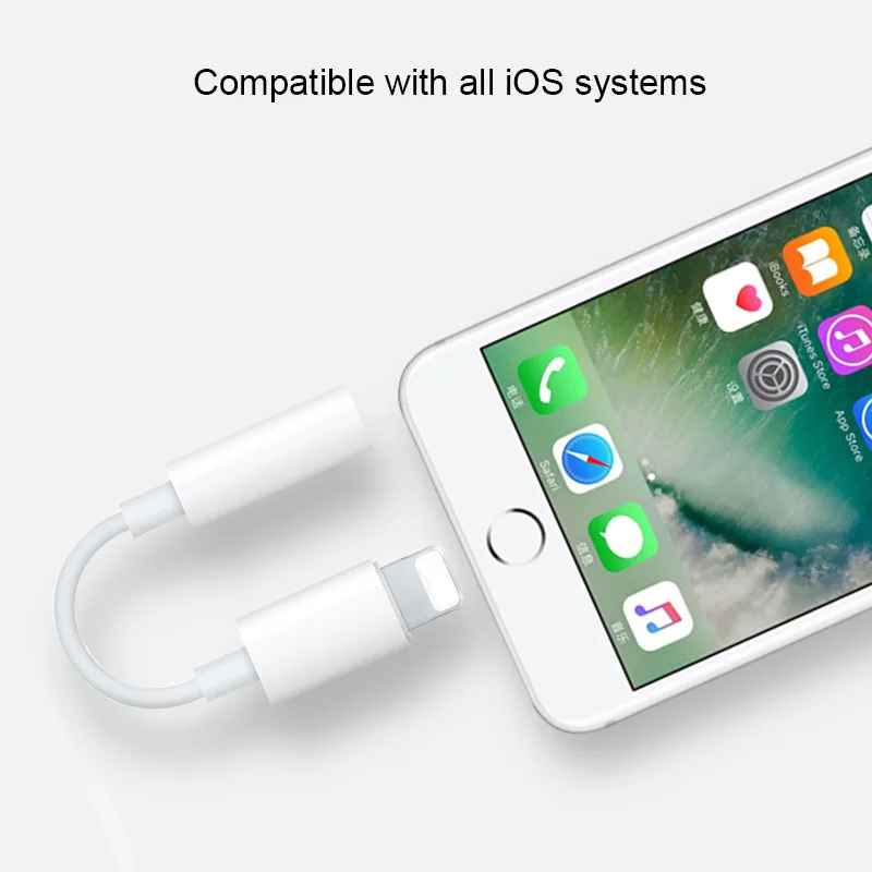 Original For iPhone to 3.5mm Jack Adapter Audio Cable Converter Compatible with all iOS systems | Мобильные телефоны и