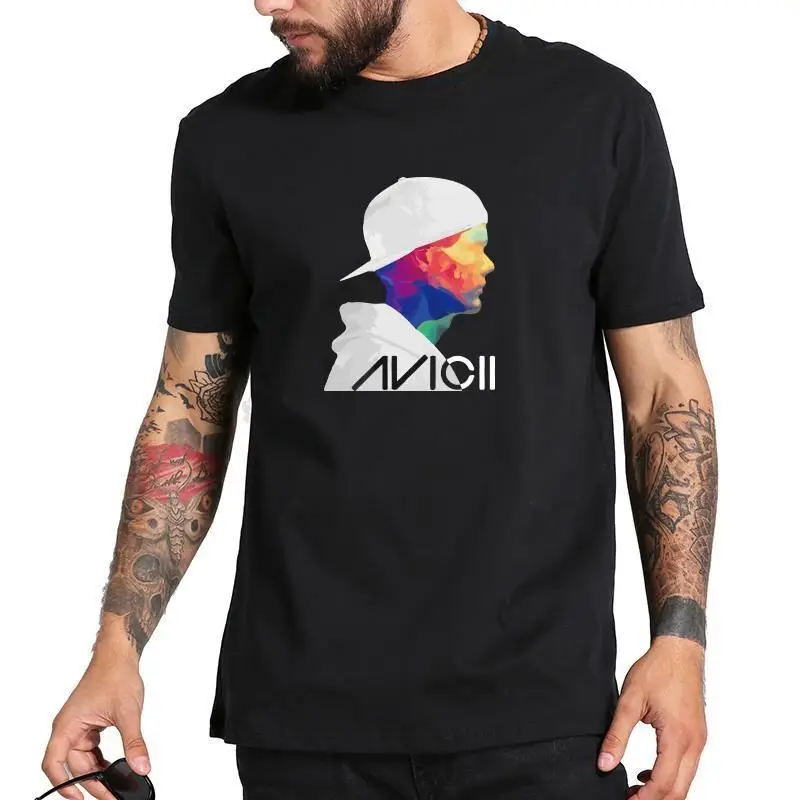 AVICII печатная Мужская футболка-Графический Дом Музыка танец EDM DJ электро
