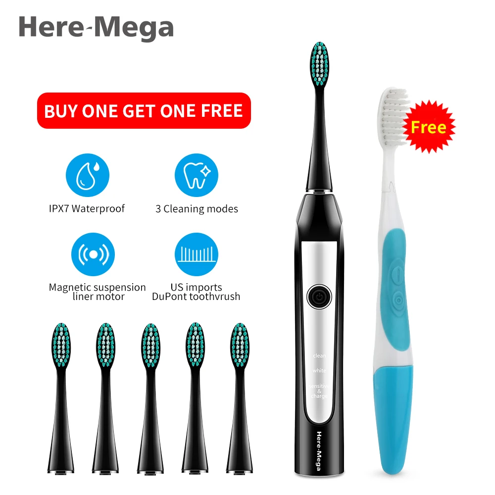 Здесь Мега Зарядное устройство USB зубная щетка ультразвуковая чистая