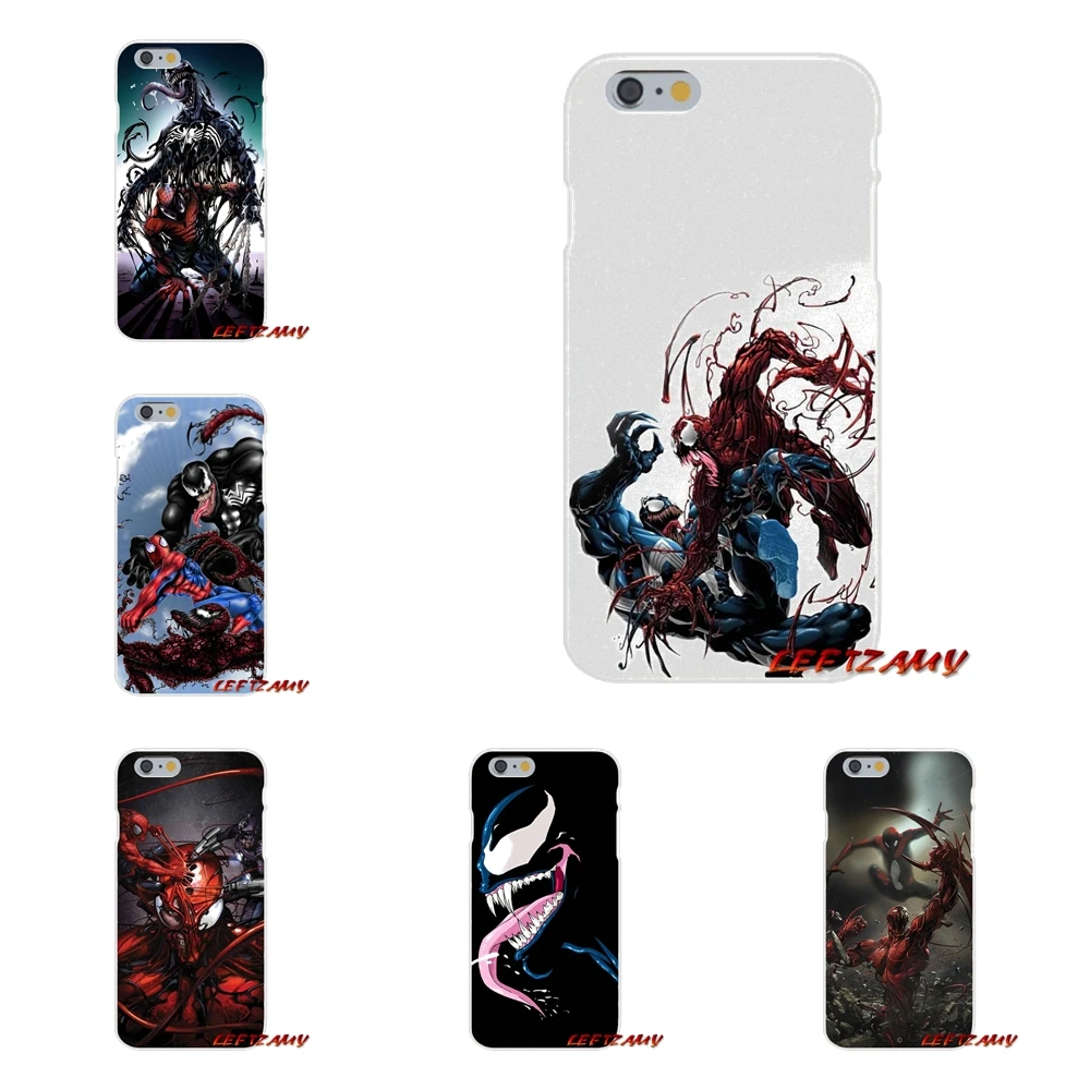 Carnage Marvel Comics Spider Man Venom аксессуары для телефона Чехлы iPhone X 4 4S 5 5S 5C SE 6 6S 7 8 Plus |