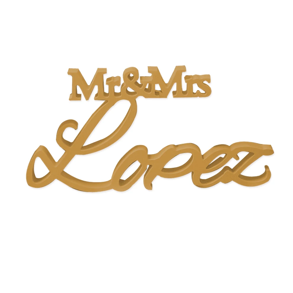 Свадебное украшение персональный свадебный знак семья Mr & Mrs фамилия рождественские украшения для