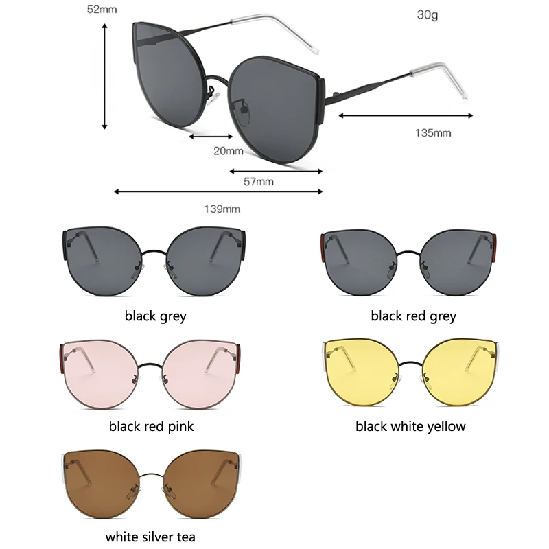 

LongKeeper Retro Cat eye Sunglasses Women Vintage Metal Frame Ocean Lens Sun Glasses Female Ladies Travel Gafas Eyewear UV400