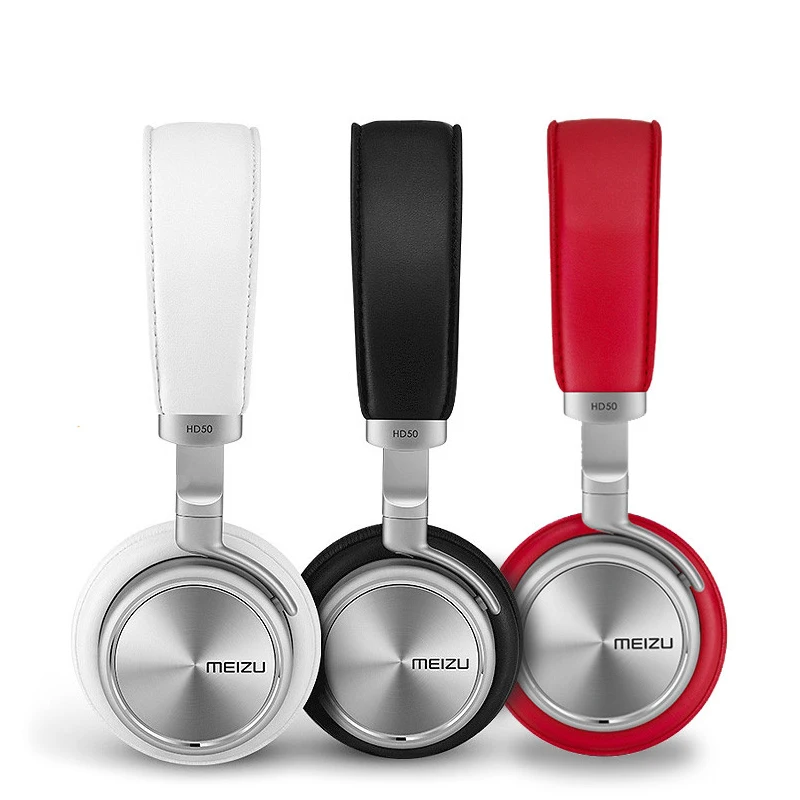 Meizu HD50 головная повязка Hi Fi СТЕРЕО Bass Музыка гарнитура алюминиевого сплава низким