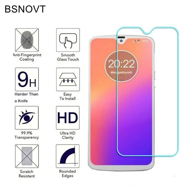 BSNOVT-Protector de pantalla para Motorola Moto G7, cristal templado para Motorola G7, 2 unidades-0