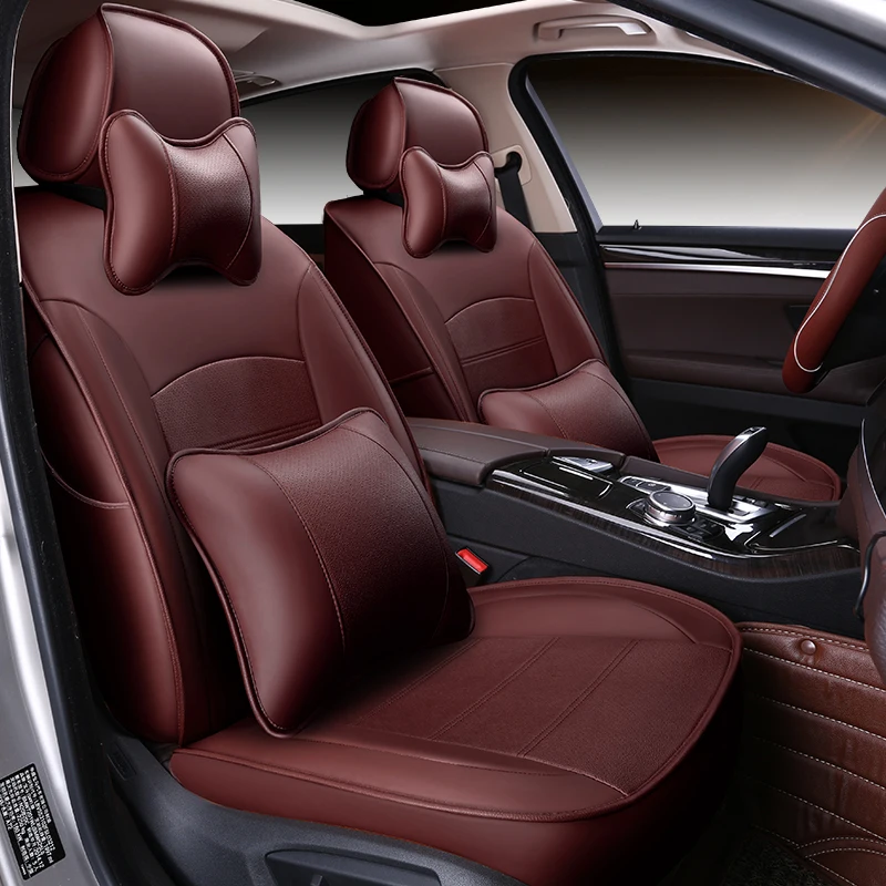 (Передние + задние) Специальные кожаные чехлы на сиденья для peugeot все модели 205 307 206