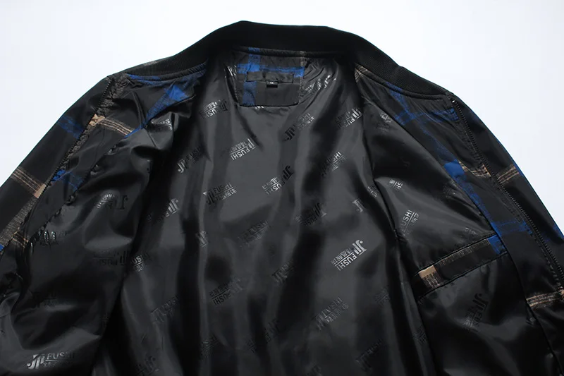 Повседневные куртки для мужчин классические клетчатые большого размера Осеннее