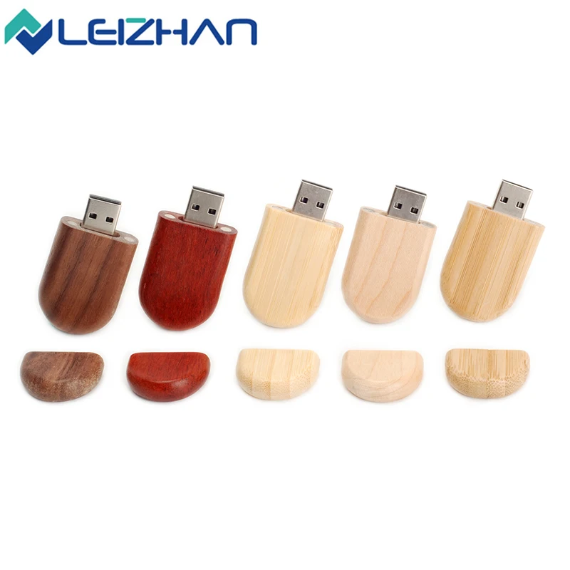 Leizhan USB Flash Drive 2.0 Pendrive деревянная ручка привода 4 ГБ настроить флэш-диск 8 usb