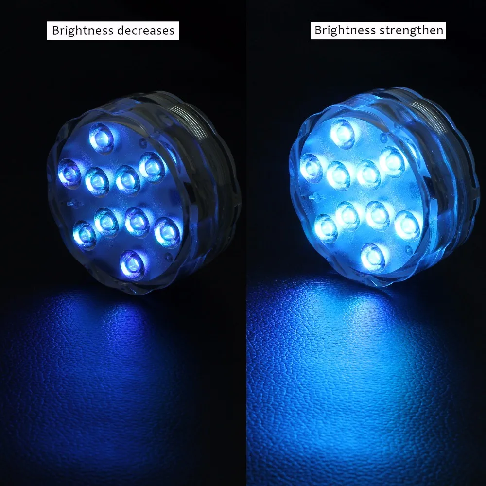 TANiCE 4 шт. пульт дистанционного управления RGB погружные огни 10 SMD5050 светодиоды для