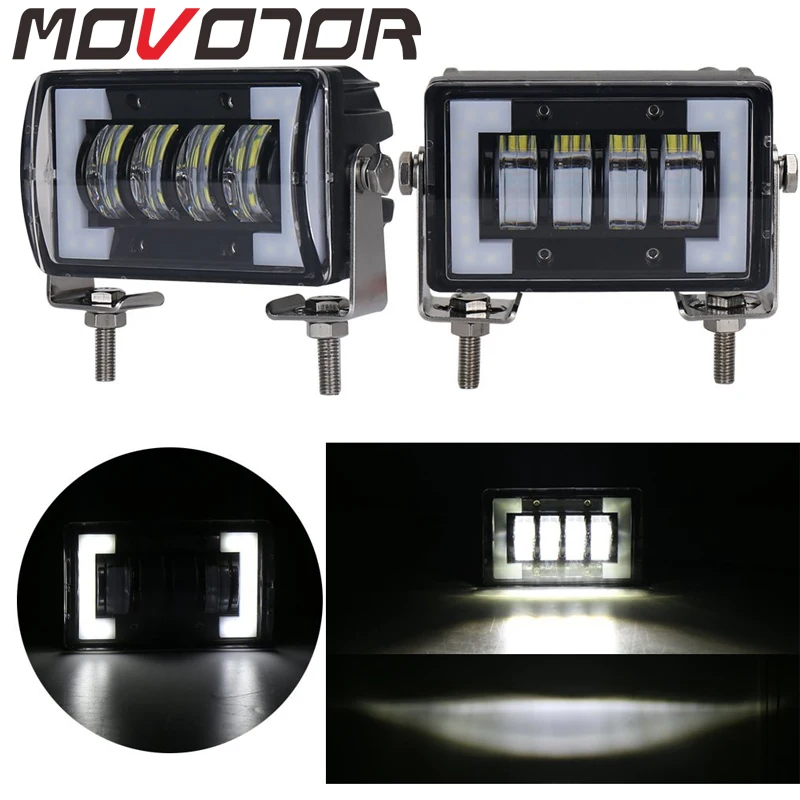 

MOVOTOR Offroad 5.5" LED Spotlight 24W PICKUP DRIVING LED LAMP Wrangler Light White DRL for CAR TRUCK SUV BOAT ATV 4X4 4WD 2Pcs