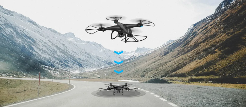 Holy Stone HS120D gps Радиоуправляемый Дрон 150 м wifi FPV 1080p HD камера Запись голоса Tapfly большой радиус действия с Follow Me RC Квадрокоптер 300 м