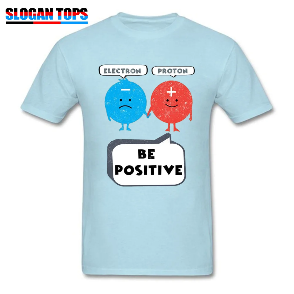 Футболка Geek для мужчин черная футболка Be Positive Proton топы с принтом синий электрон