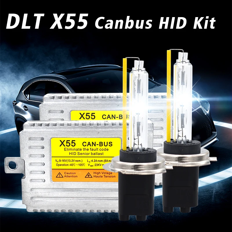 SKYJOYCE 12V 55W HID Canbus Kit DLT X55 балласт 5500K быстрая яркость H1 H3 H7 H11 9005 9006 D2H 9012 лампа для