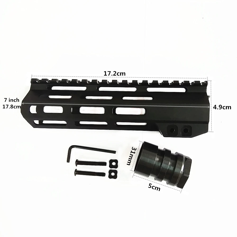 AR15 M-Lok Mlok " 9" 1" 12" 13," 15" 1" 19" тонкий свободный поплавок M-LOK рукоятка винтовка прицел крепление со стальной гайкой