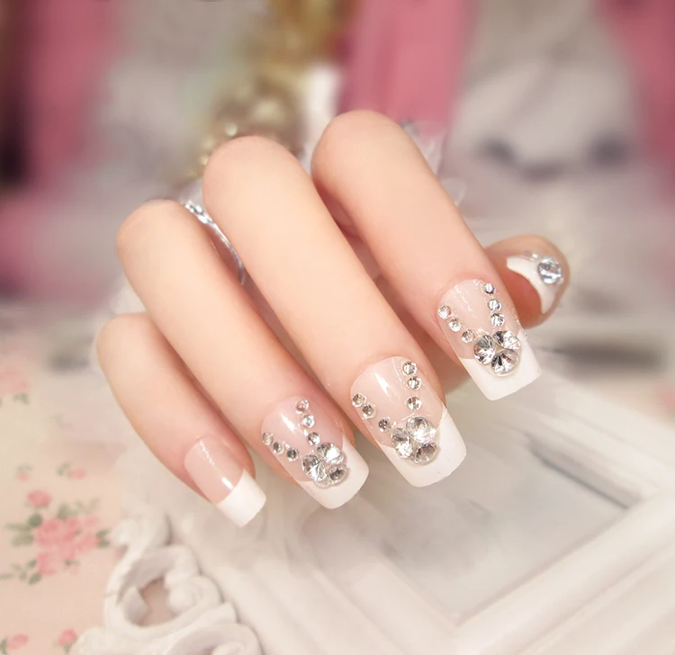 Накладные ногти для невест 24 шт. (не содержит клея)|glue fabric|product attachmentglue teflon |