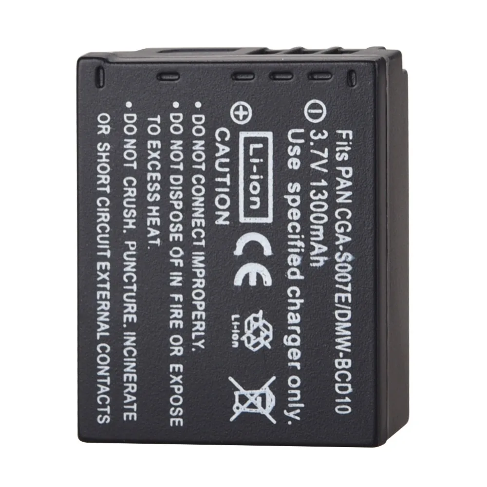 Аккумуляторная батарея для камеры 2X 1300 мАч + USB зарядное устройство Panasonic DMC TZ1 TZ2 TZ3