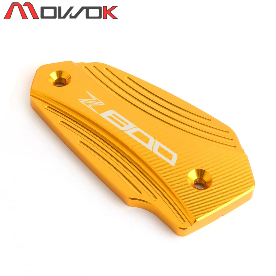 Front gold Логотип Z800 для KAWASAKI Z800 2013 CNC передний и задний тормозной цилиндр для жидкости главный резервуар Крышка крышки - Цвет: Front gold