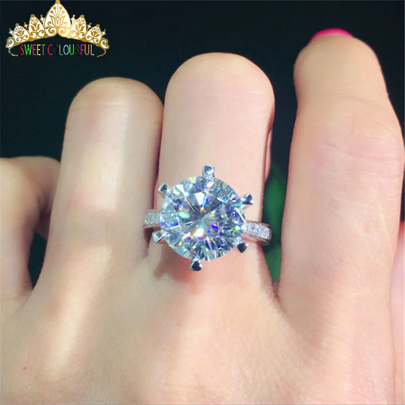 18K 750Au золото Moissanite АЛМАЗНОЕ КОЛЬЦО D Цвет VVS с национальным сертификатом MO-00101
