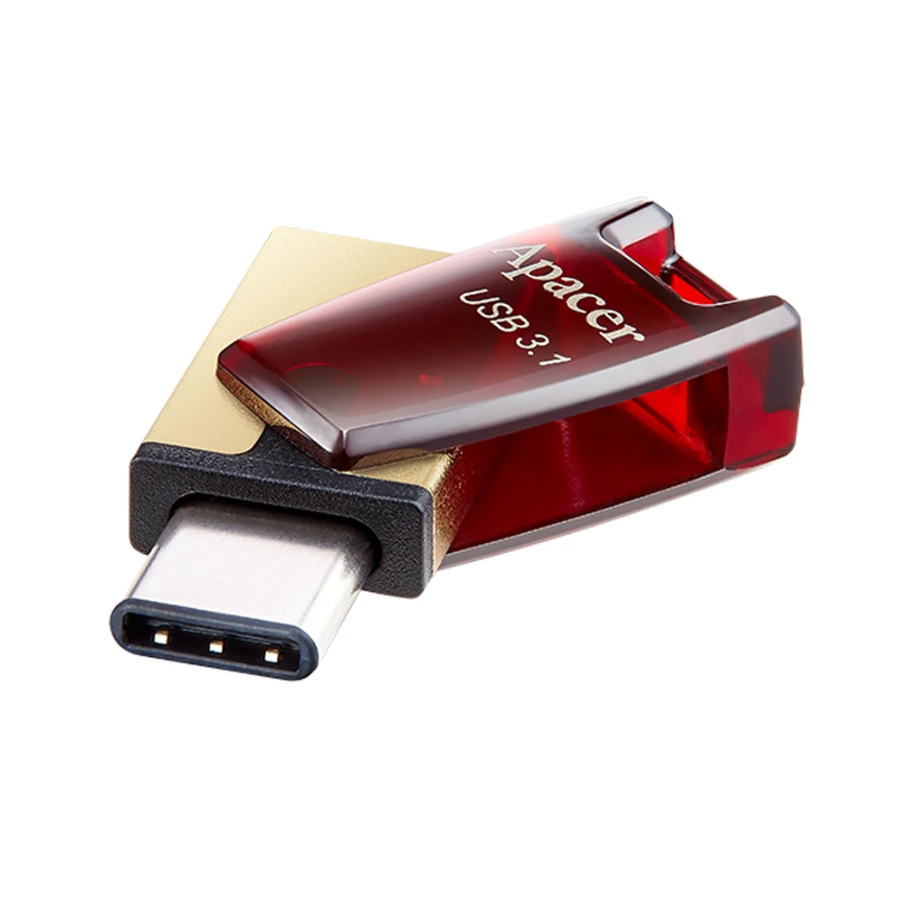 Apacer AH180 USB 3 1 Тип-C двойной Интерфейс флешка 16 ГБ 32 64 USB3.0 USB2.0 OTG внешних накопителей