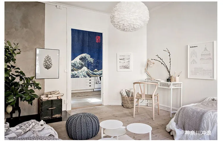 Хлопковый и льняной кухонный дверной занавес декоративный разделитель для