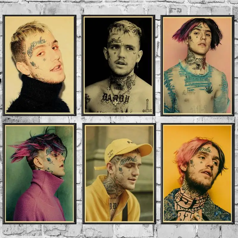 Украшение дома Hd модульная фотографии холст картина в стиле хип хоп рэпер Lil Peep