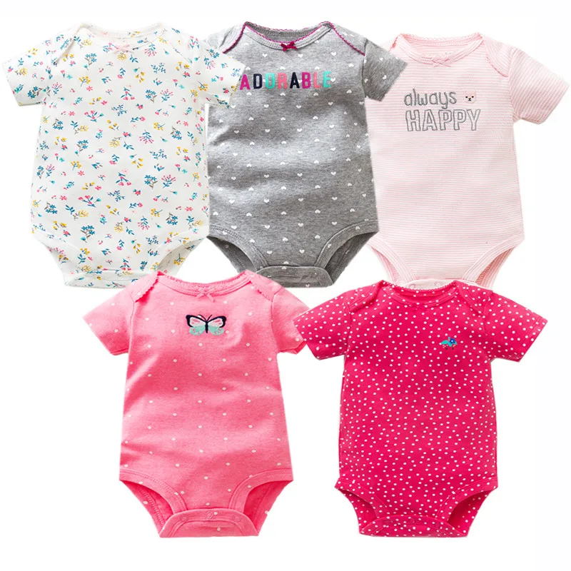 5 шт./лот от Carter's детский костюмчик с О образным вырезом коротким рукавом из