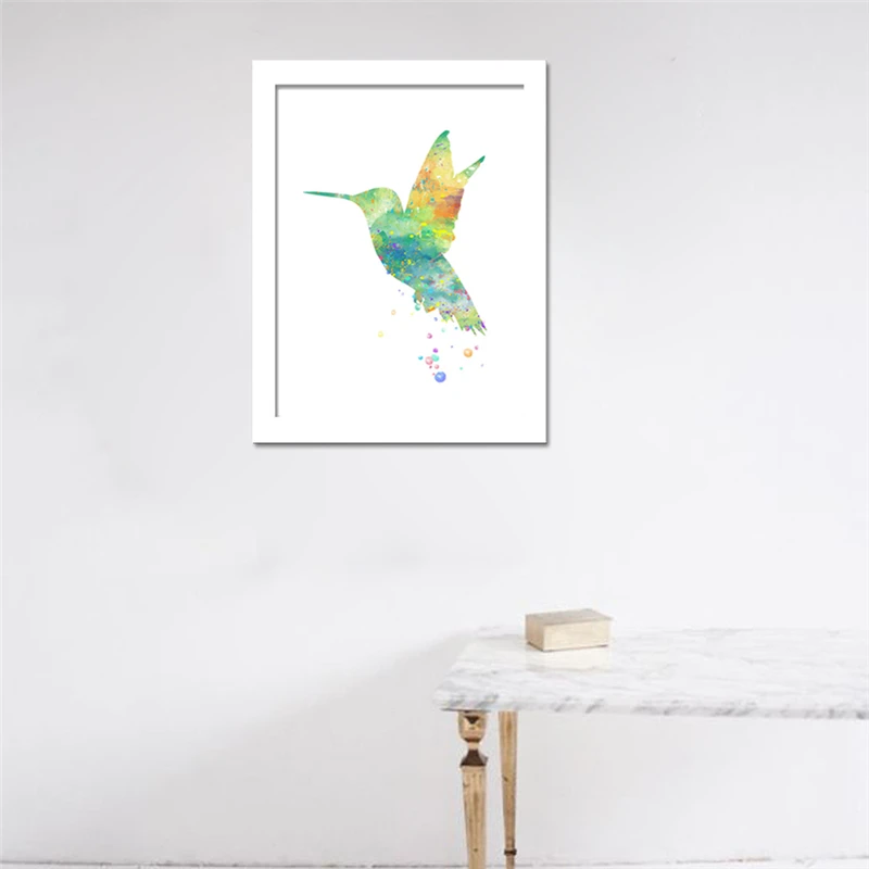 HAOCHU Акварельная потрясающая картина с изображением дятла постер животным