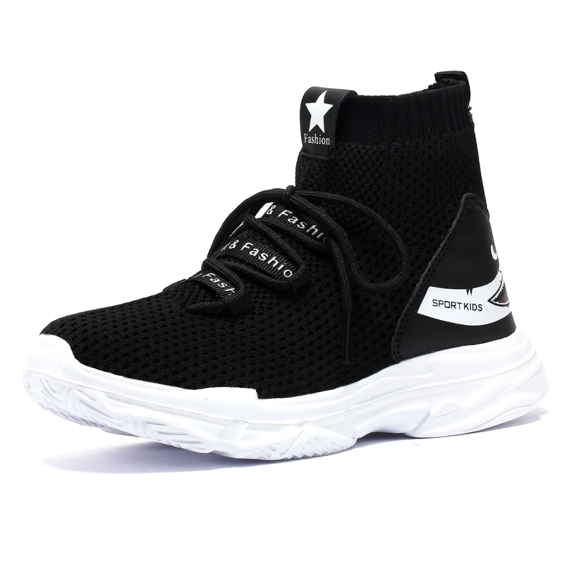 Lsysag Kids Casual High Tops Shoes Shark Back Children's Small Footwear Handsome Baby Shoe Trainers Chaussure Enfant | Детская